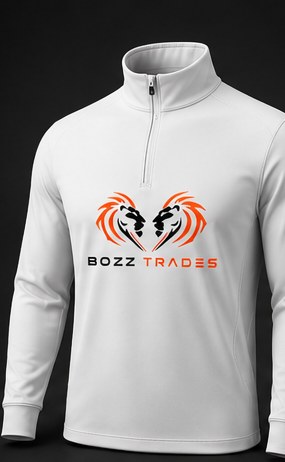 Quarter-Zip - White